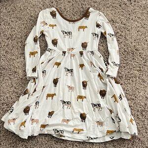 Kyte Twirl Dress Size 4 Moo Cow